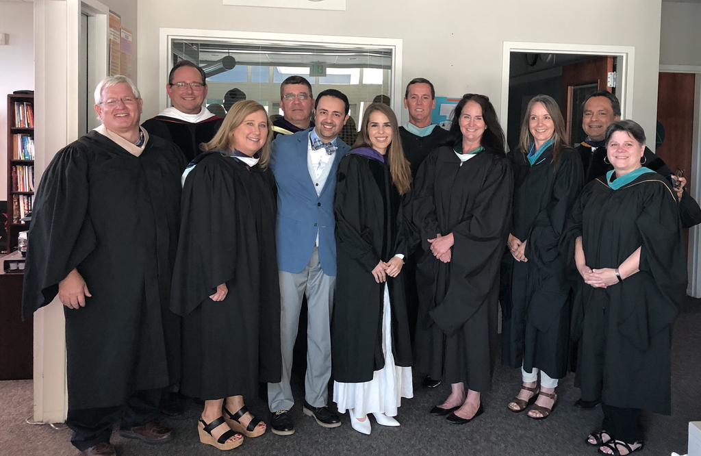 WUSD Board of Trustees, Supt Brandon Krueger, WHS Principal Stacy Desideri, NCC Principal Vicki Long, WHS teacher and keynote speaker Kambiz Ahmad, Mary Berkey- HR Director, & Lisa Saxon- Ed Svcs Director 