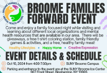 Broome Families Forward event flyer