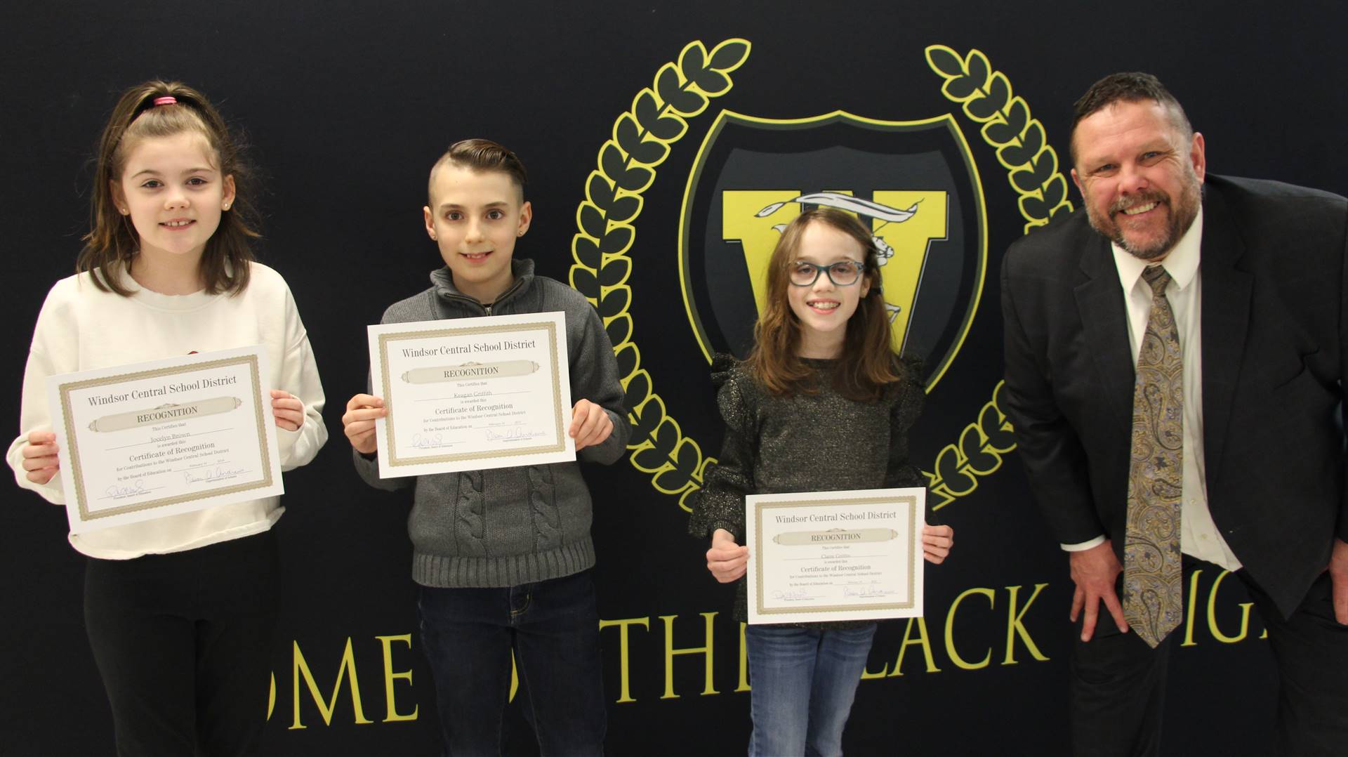 Claire Griffin, Jocelyn Brown, Keagan Griffith and Pete Nowacki