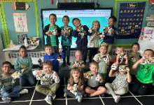 Group of elementary students in a classroom
