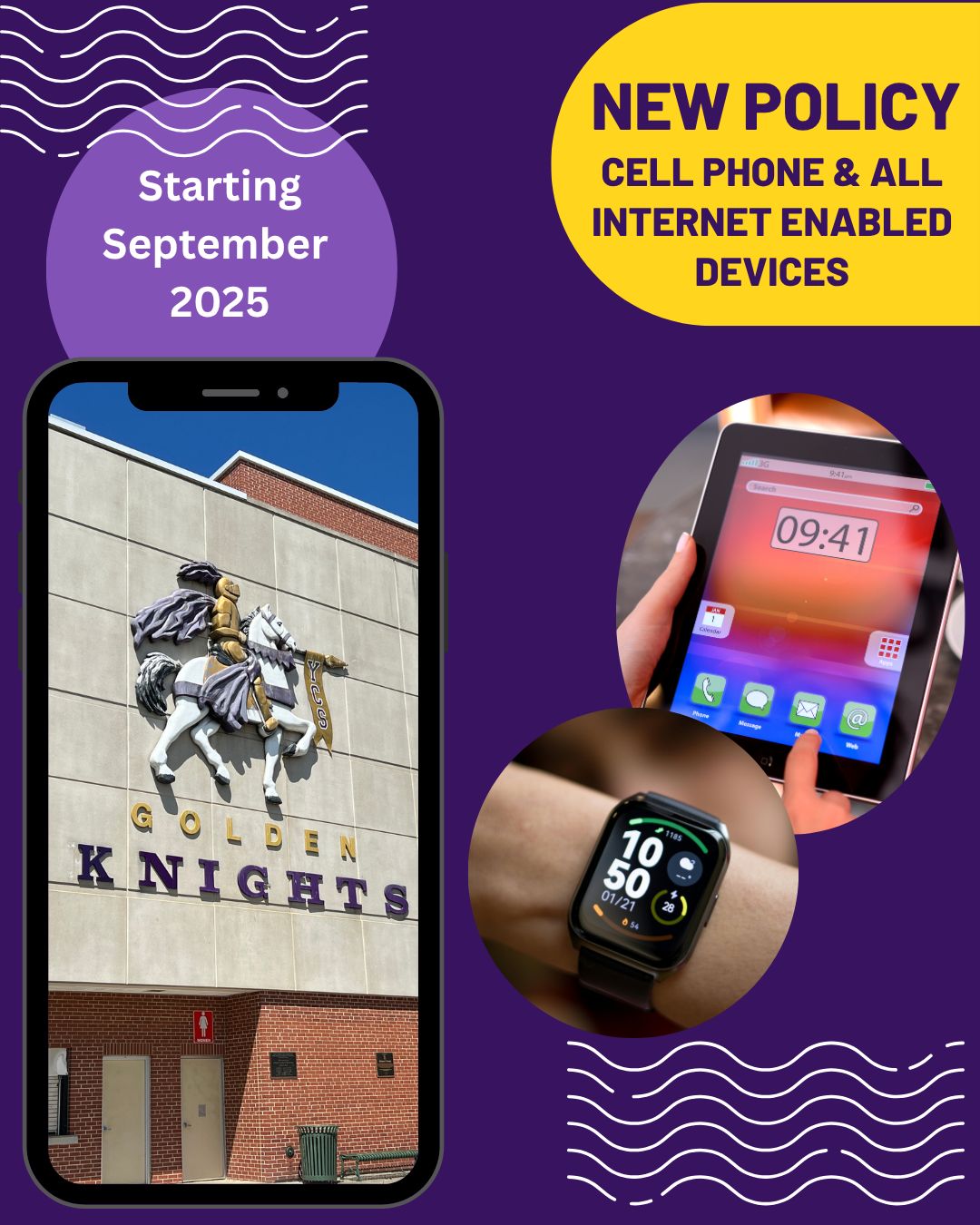 Cell Phone/Internet-Enabled Device Policy Image