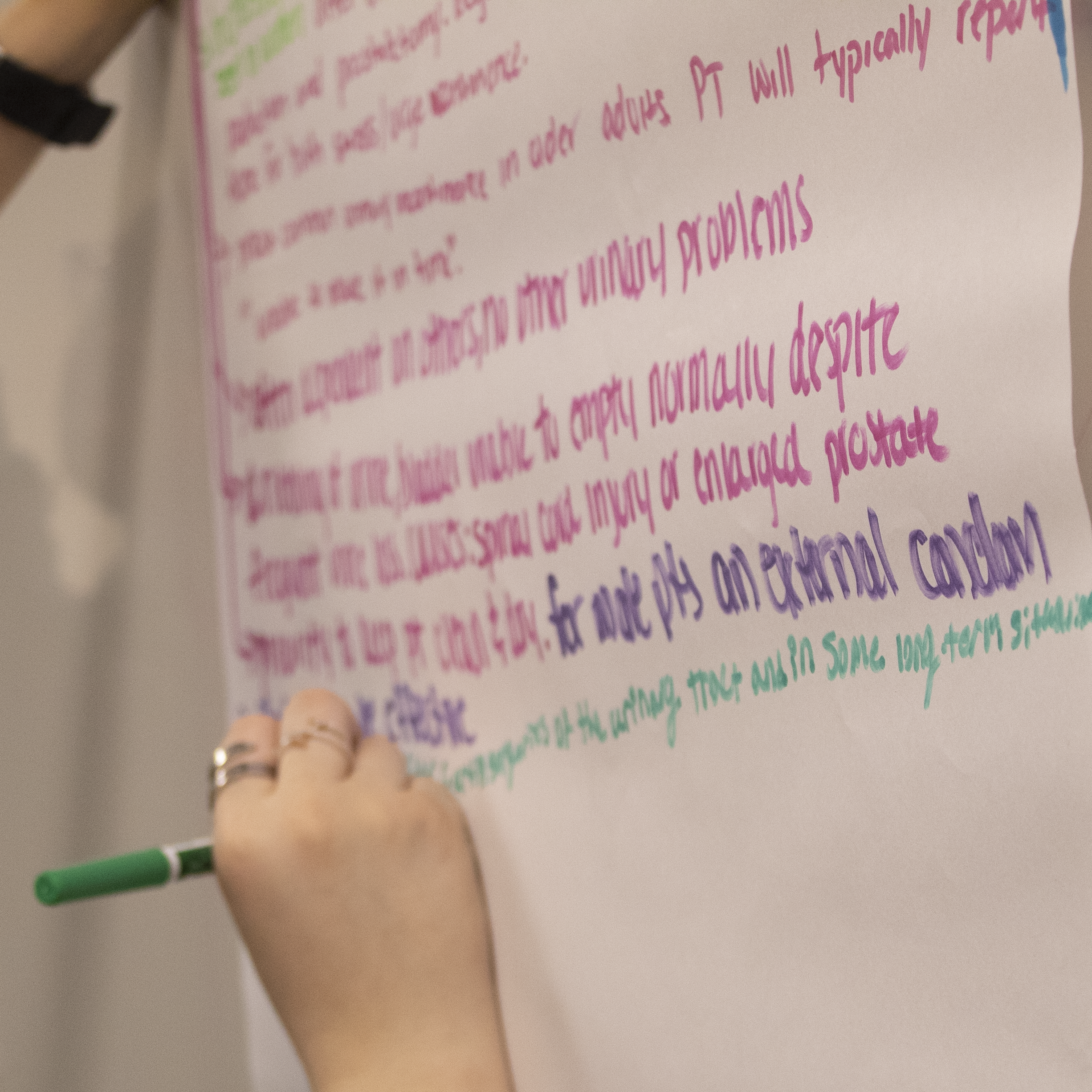 student working on an assignment in class at CTC