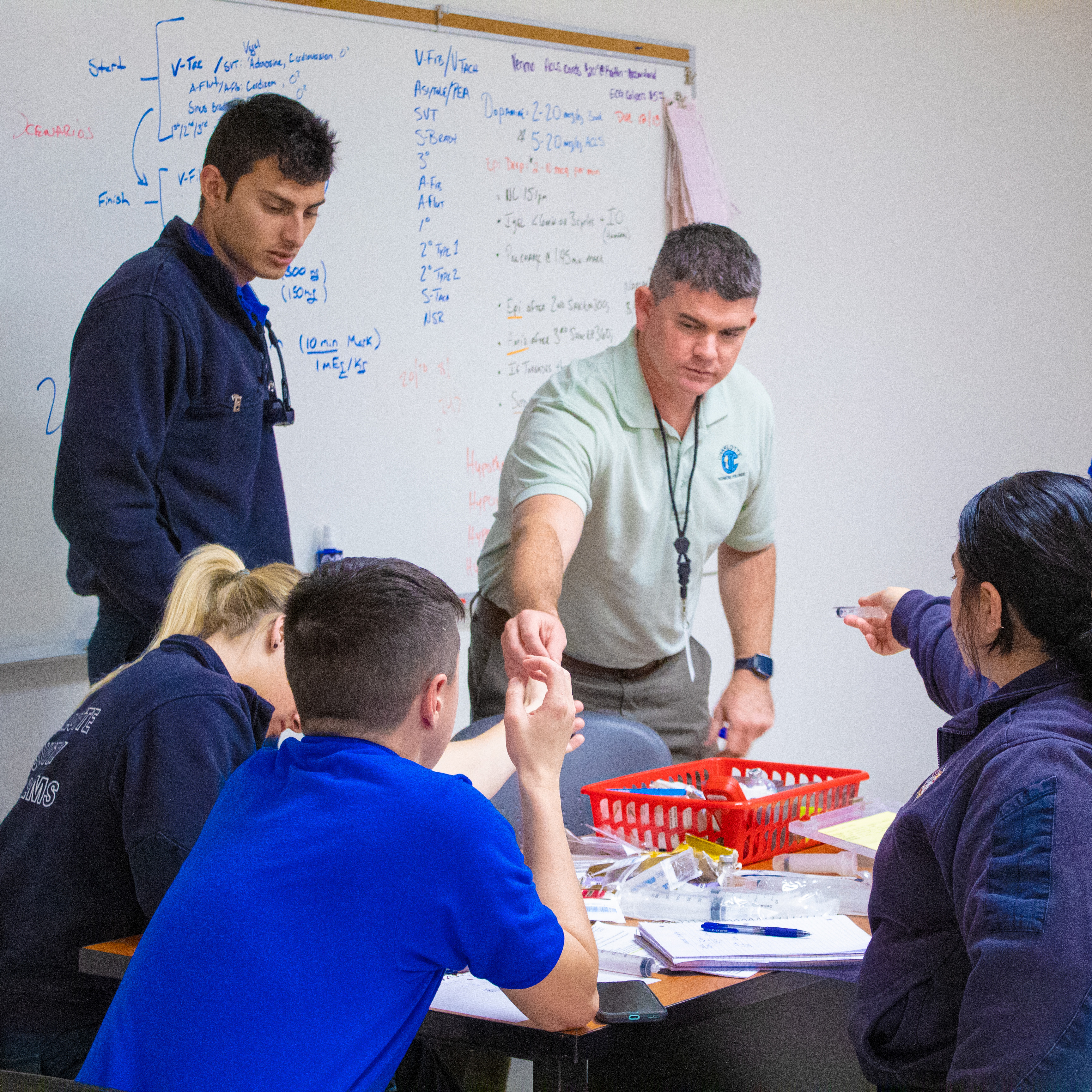 student working in class at CTC