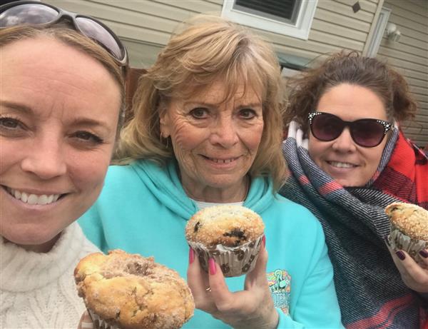  Pictured is Mrs. Granholm taking part in virtual Muffins With Mom