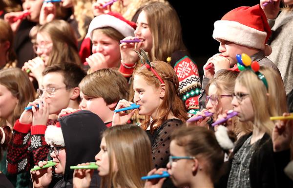  Sixth grade chorus at holiday concert, December 2023