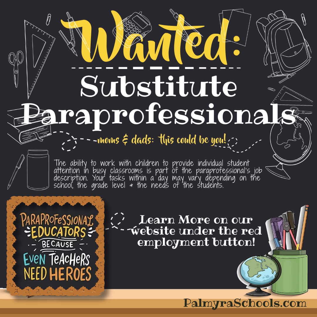 substitute paraprofessionals NEEDED