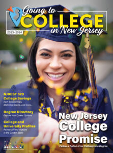 cover photo of a college grad in cap & gown from "going to college in New Jersey"