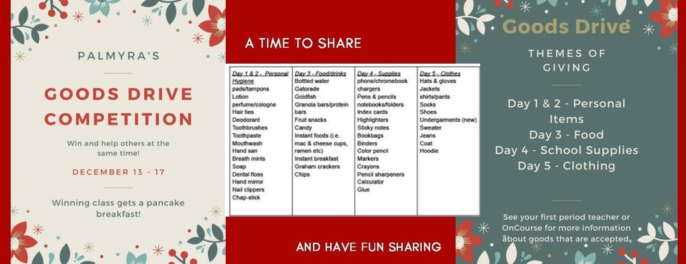 PHS Goods Drive Competition