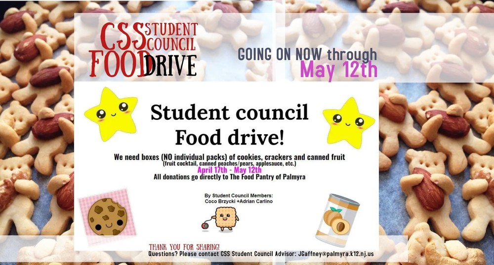 cookies cans crackers food drive