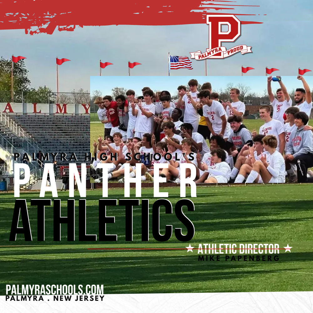 Athletics Update -stadium photo with flags & soccer players