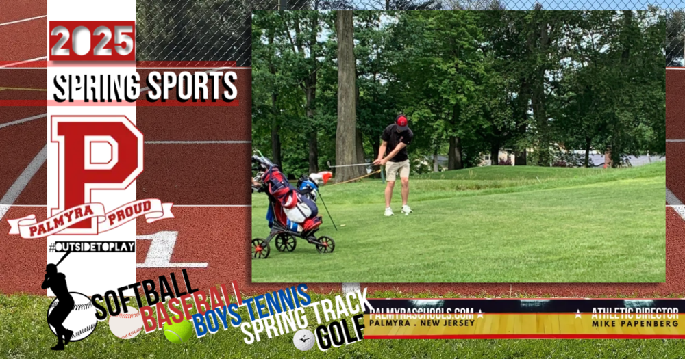 photo of student on golf team swinging an iron on the course