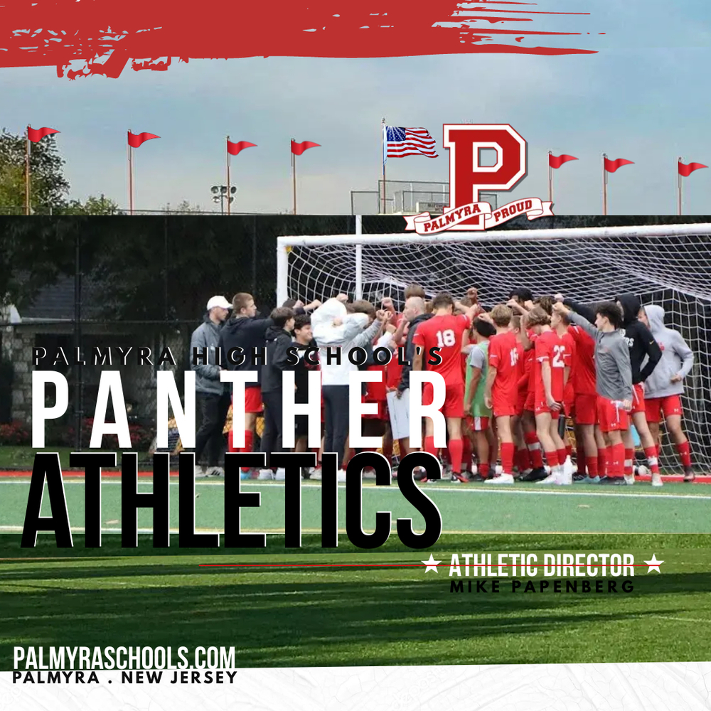 Athletics Update -stadium photo with flagsfeaturing boys soccer in the net