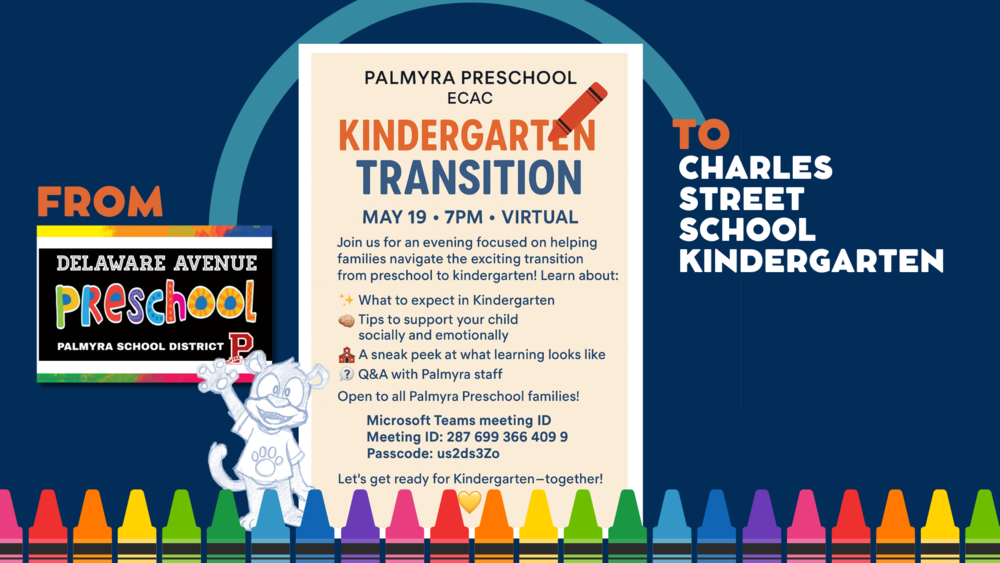 flyer for ECAC meeting in May about kindergarten transition
