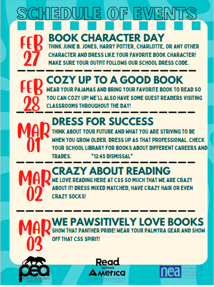 Read Across America Week of Events