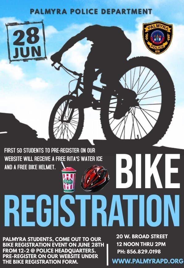 ppd BIKE REGISTRATION POSTER