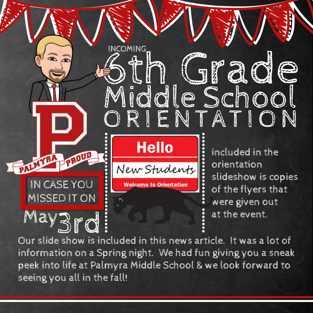 Middle School Orientation Slideshow