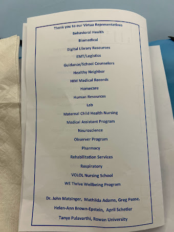 areas of Virtua health systems that were represented at the health sciences fair