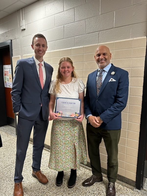 8th grade student with Mr. Pease & Mr. Licata