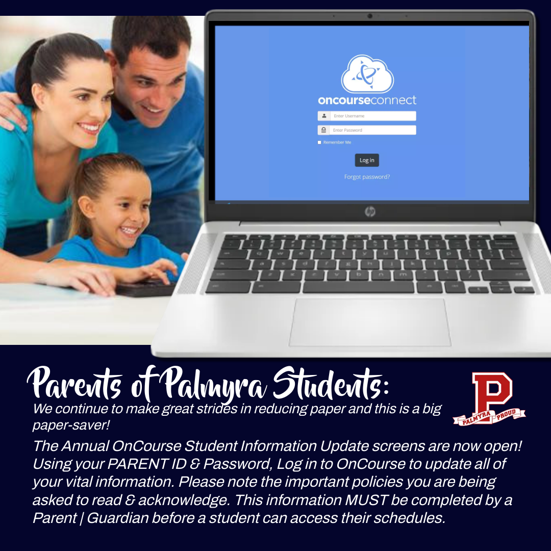 Annual Registration PARENTS MUST DO