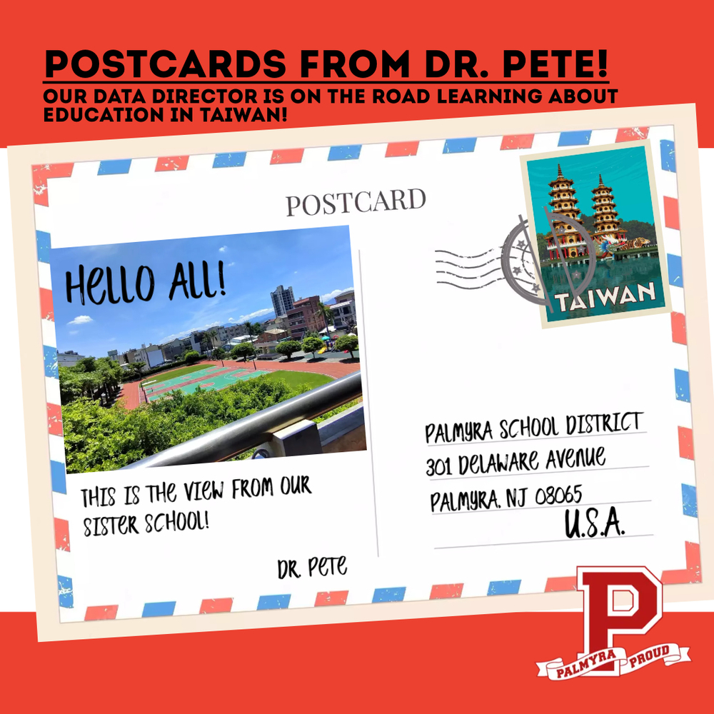 Postcard image with stamp from Taiwan