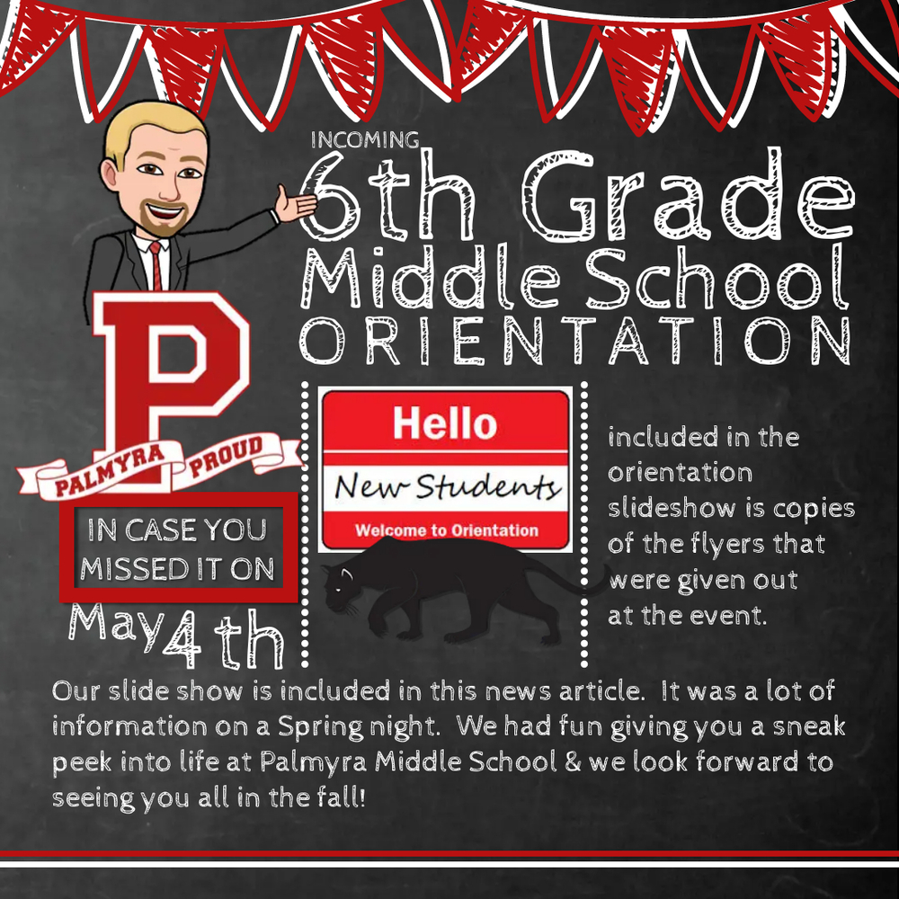Middle School Orientation Slideshow Intro