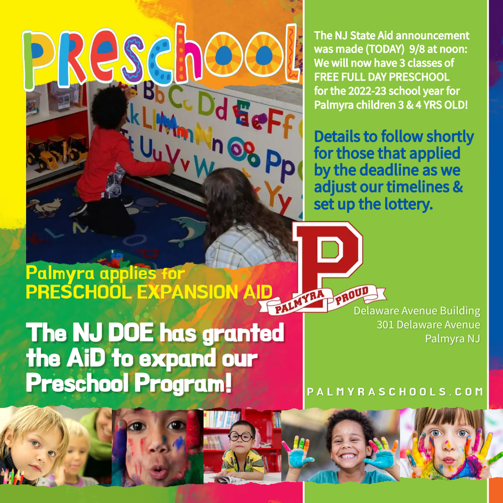 NJ DoE grants PRESCHOOL Aid Announcement