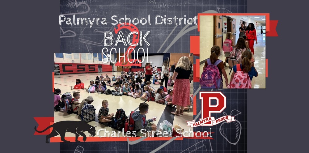 collage of photos of students on first day of school