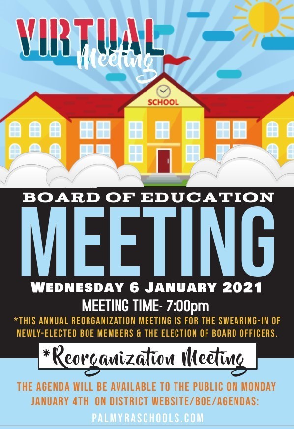 BoE ANNUAL REORGANIZATION MEETING