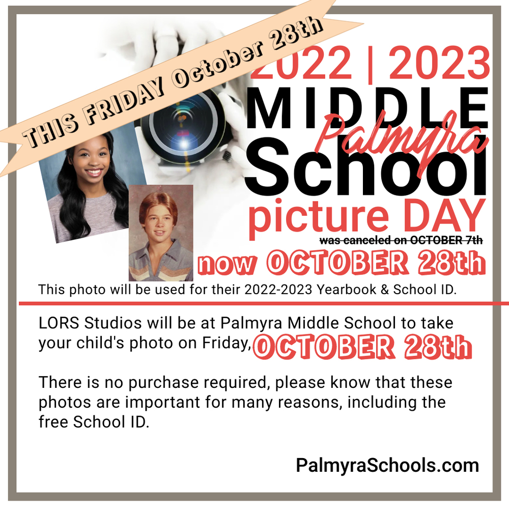 MIDDLE SCHOOL PICTURE DAY flier