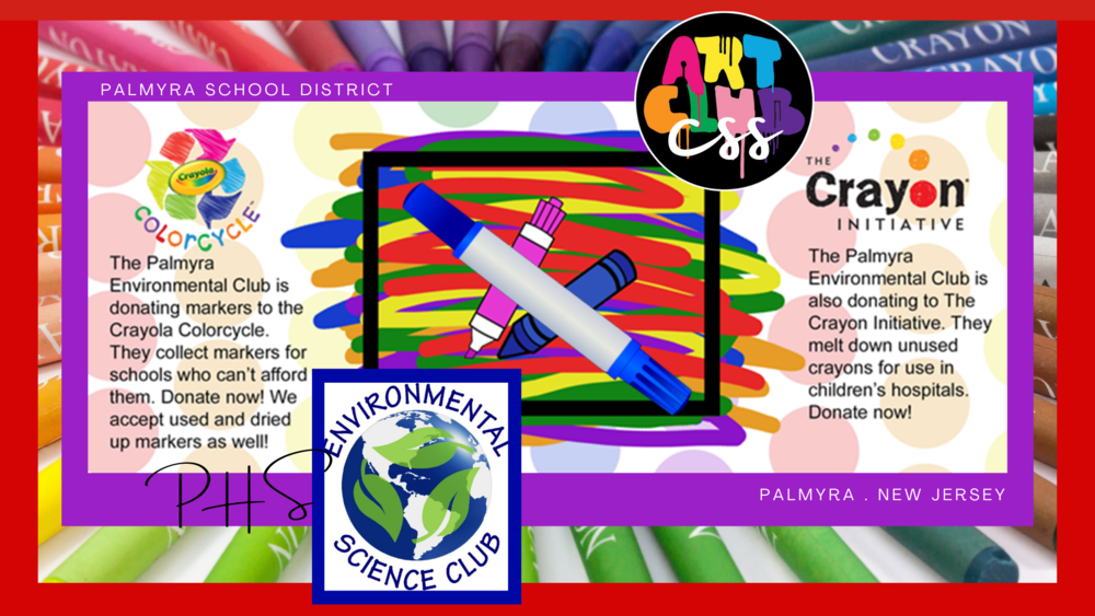 crayons markers collected in rainbow