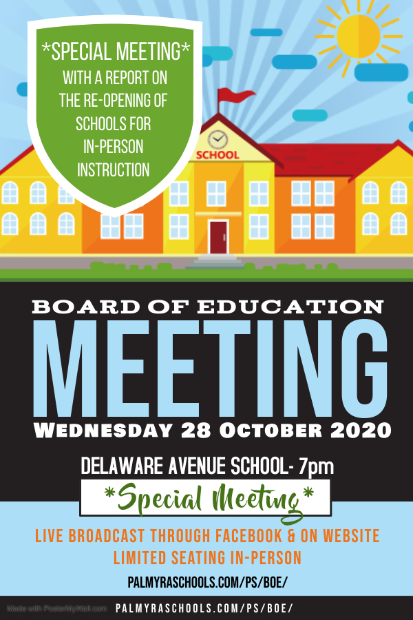 Special BoE Meeting 10/28/20
