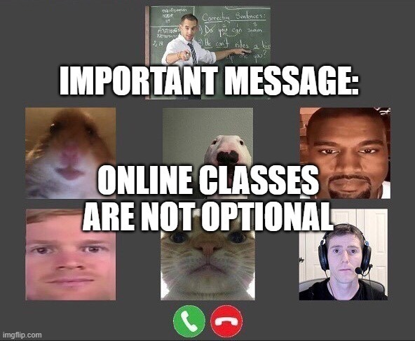 ONLINE CLASSES ARE NOT OPTIONAL