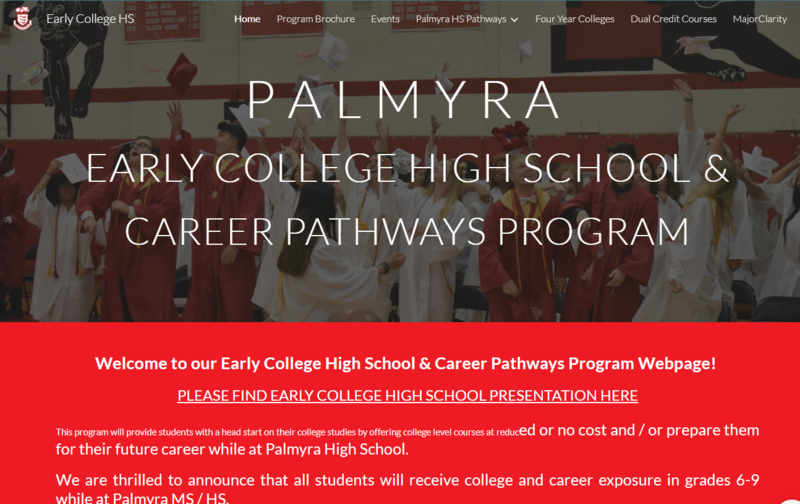 Early College HS homepage screen shot Early College HS homepage screen shot