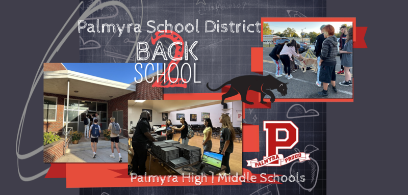 collage of photos of students on first day of school