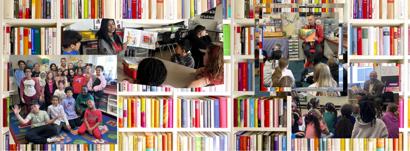 Read Across America collage of students reading