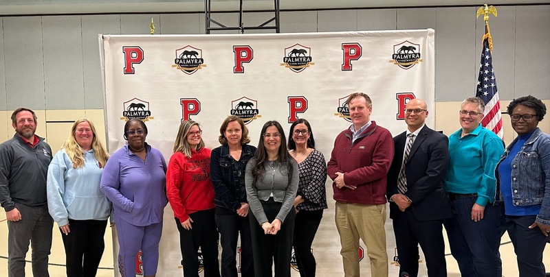 Dr. Norton pictured with the Board of Ed at her confirmation meeting