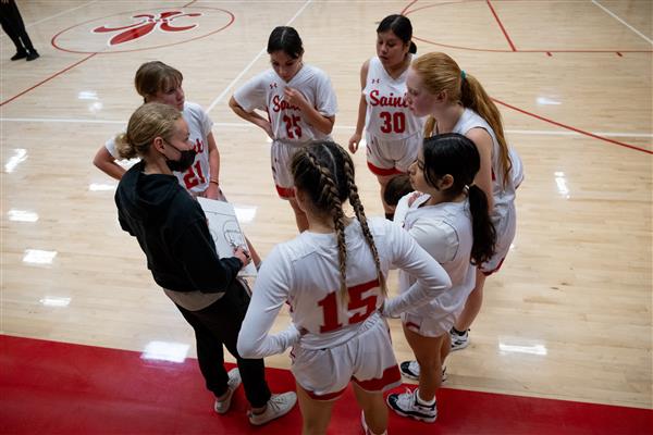 Boys Basketball Huddle