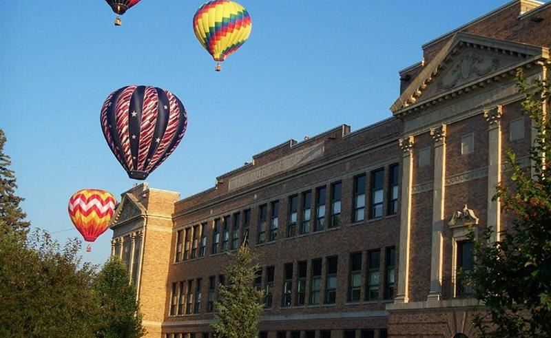 balloons over high school 