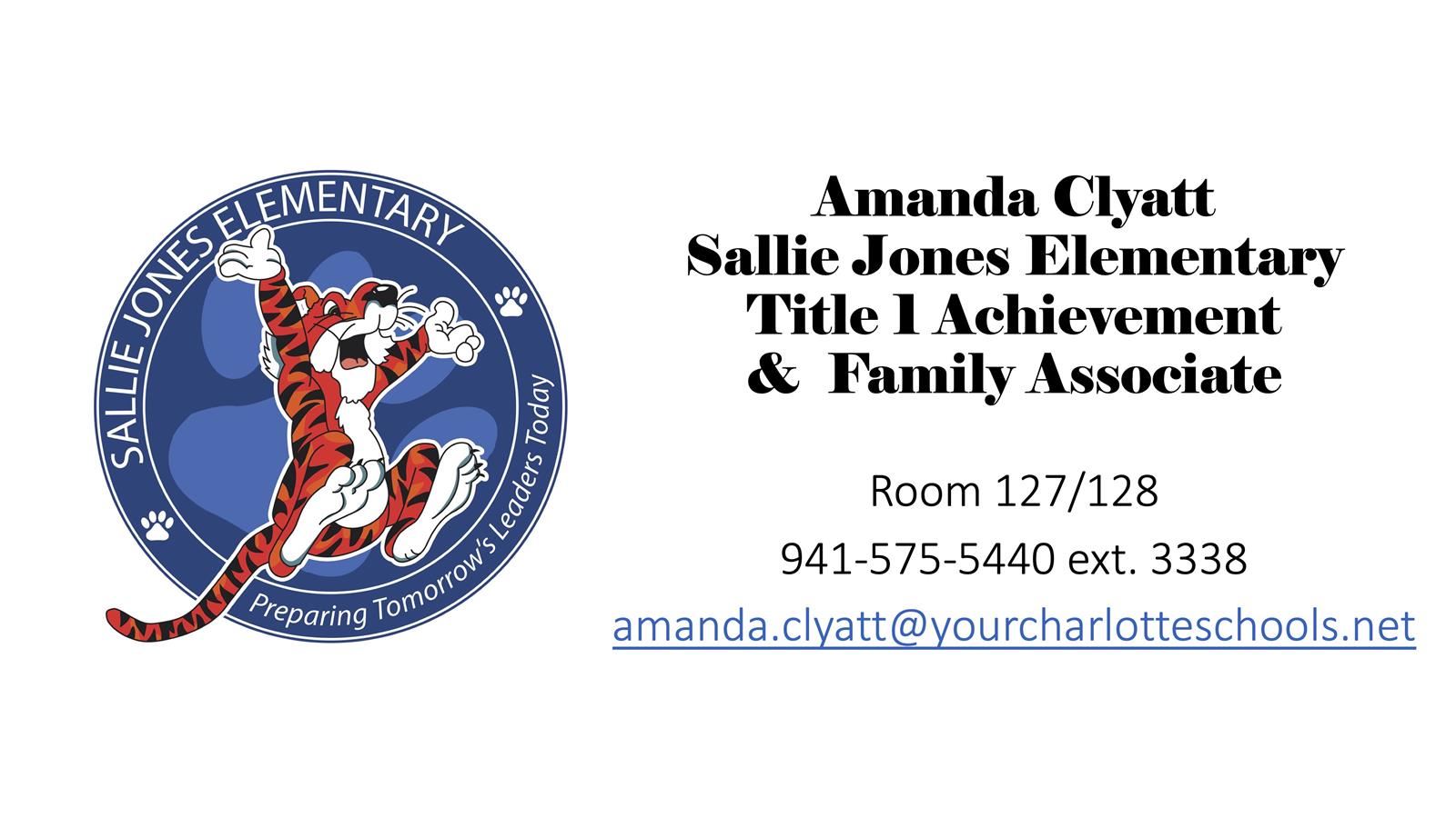 Amanda Clyatt's school contact information