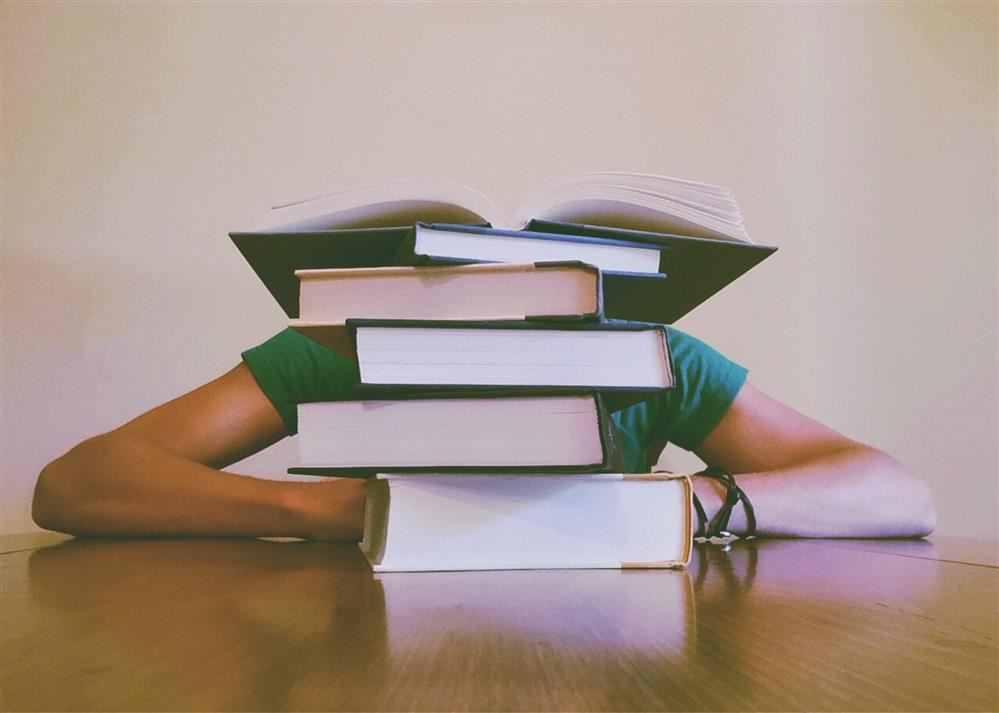 Photo of stack of books