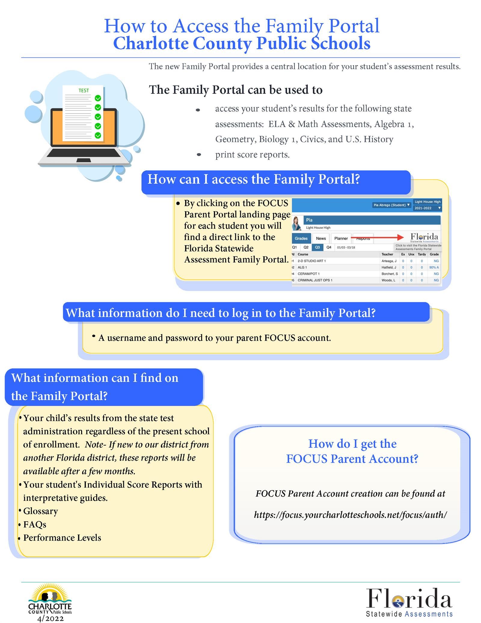 family portal flyer