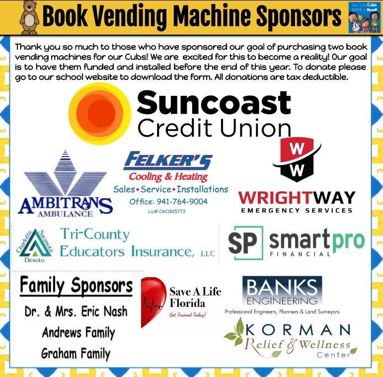 Book Vending Machine Sponsors